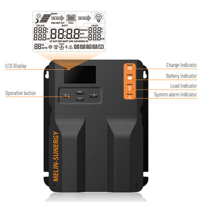 Черный 40 ампер MPPT солнечный контроллер зарядки Руководство 12V 24V естественное охлаждение