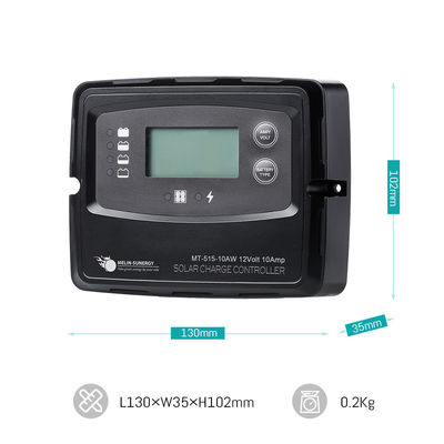 Черный регулятор солнечной энергии 12В для AGM GEL WET Кальций LiFePO4 LTO батареи