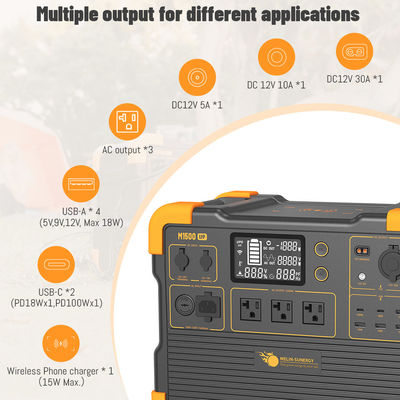 Хорошая цена Солнечный генератор ИБП 2200 Вт с литиевой батареей LFP 1536 Втч, вход для солнечной панели 600 Вт и время зарядки 2 часа онлайн