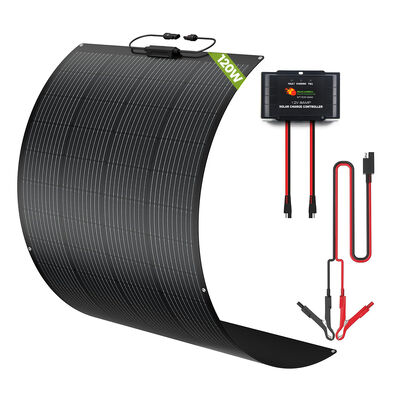 100 Вт 120 Вт легкий RV солнечные панели комплект для 12 вольт системы для автодома с IP65 водонепроницаемым интеллектуальным контроллером зарядки как для свинцовой кислоты и литиевых батарей